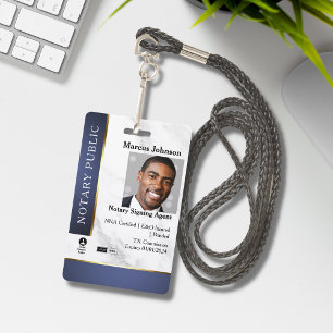 Professioneller Marmor Blau Gold Notar-ID Ausweis