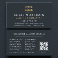 Professioneller Maurer Ziegelstein QR-Code