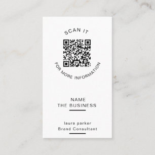 Professioneller minimaler QR-Code, scannbar zur Fö Visitenkarte