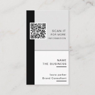 Professioneller minimaler QR-Code scannbarer Promo Visitenkarte