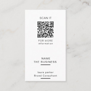 Professioneller minimaler QR-Code scannbarer Promo Visitenkarte