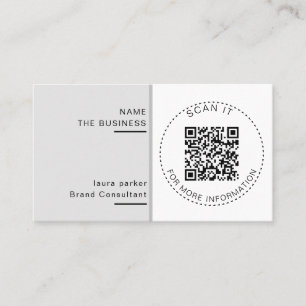 Professioneller minimaler QR-Code scannbarer Promo Visitenkarte