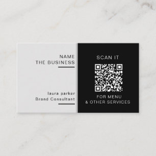 Professioneller minimaler QR-Code scannbarer Promo Visitenkarte