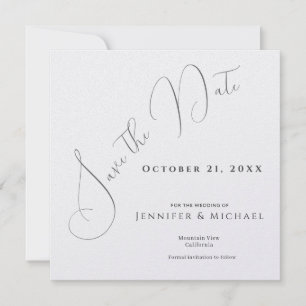 Professioneller Minimalist Modern Schlicht Einfach Save The Date