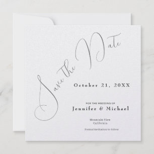 Professioneller Minimalist Modern Schlicht Einfach Save The Date