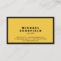 Professioneller Minimalist Schwarz und Gelb