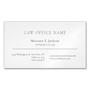 Professioneller minimalistischer Anwalt Rechtsanwa Magnetische Visitenkarte
