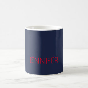Professioneller minimalistischer moderner blauer r kaffeetasse
