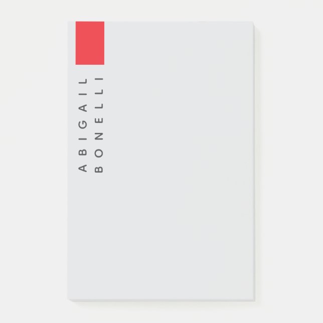 Professioneller minimalistischer moderner einfarbi post-it klebezettel (Vorderseite)