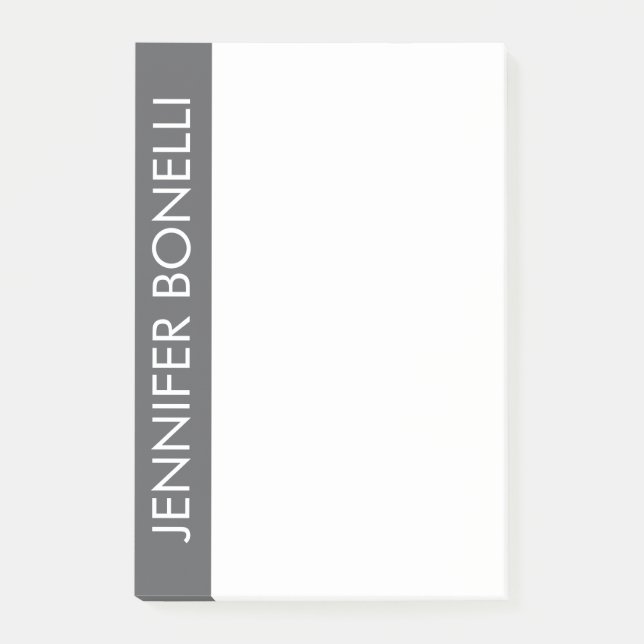 Professioneller minimalistischer moderner, fetter  post-it klebezettel (Vorderseite)