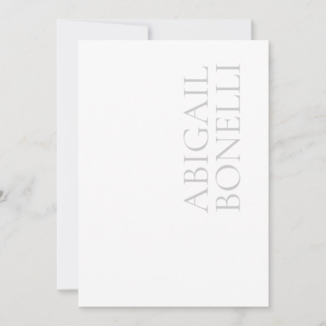 Professioneller minimalistischer, moderner, grauer (Vorderseite)