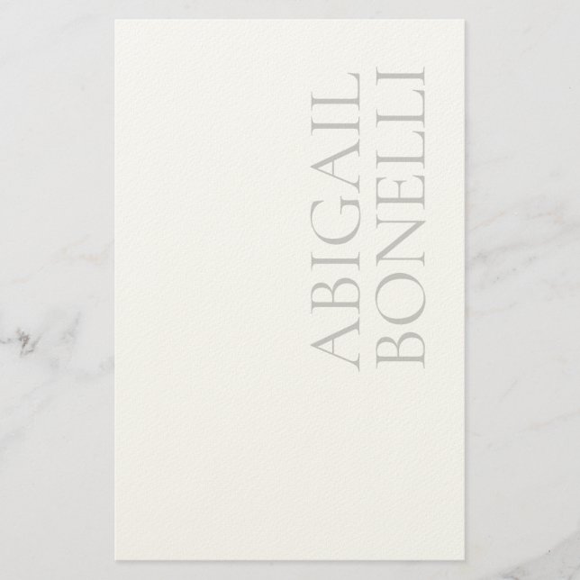 Professioneller minimalistischer, moderner, grauer briefpapier (Vorderseite)