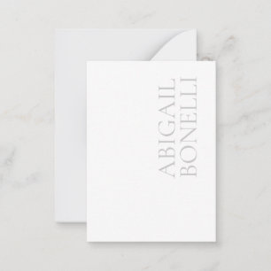 Professioneller minimalistischer, moderner, grauer mitteilungskarte