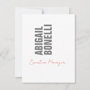 Professioneller minimalistischer, moderner, grauer mitteilungskarte