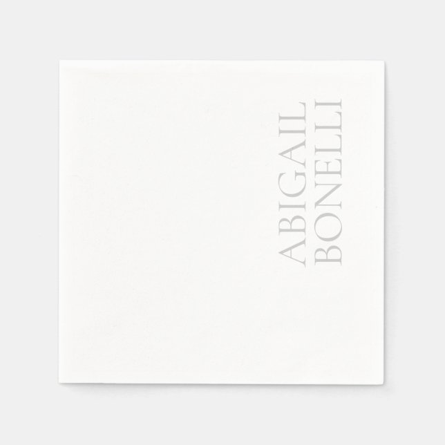 Professioneller minimalistischer, moderner, grauer serviette (Vorderseite)