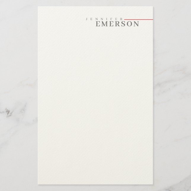 Professioneller minimalistischer moderner Plain Briefpapier (Vorderseite)