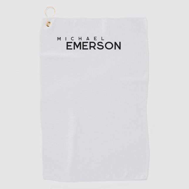 Professioneller minimalistischer moderner Plain  Golfhandtuch (Vorderseite)
