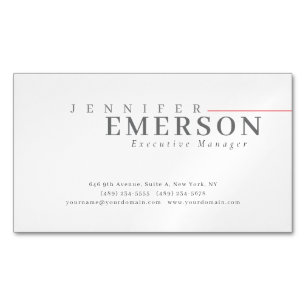 Professioneller minimalistischer moderner Plain Magnetische Visitenkarte