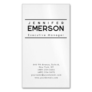 Professioneller minimalistischer moderner schlicht magnetische visitenkarte