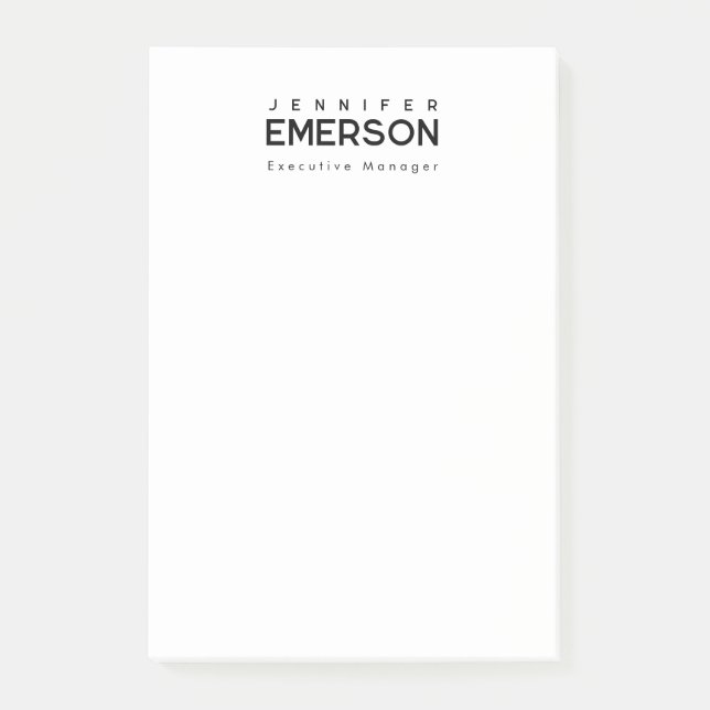 Professioneller minimalistischer moderner schlicht post-it klebezettel (Vorderseite)