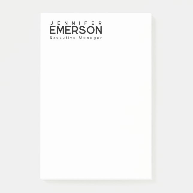 Professioneller minimalistischer moderner schlicht post-it klebezettel (Vorderseite)