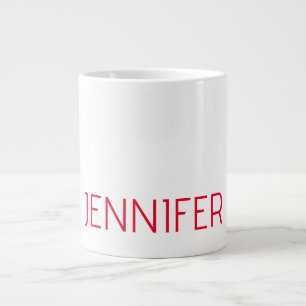 Professioneller minimalistischer moderner weißer r Jumbo-Tasse