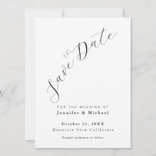 Professioneller minimalistischer schlichter modern save the date