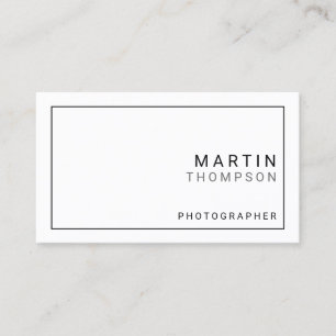 Professioneller minimalistischer Weißton Visitenkarte