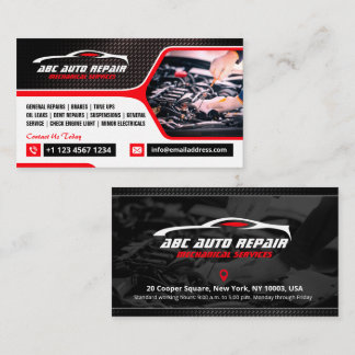 Professioneller mobiler Mechaniker, Auto-Reparatur Visitenkarte