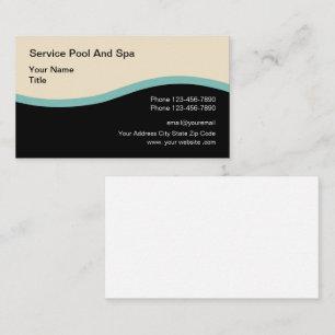 Professioneller moderner Poolservice Visitenkarte