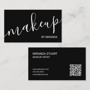 Professioneller moderner Schrift-Make-up-Artist Visitenkarte