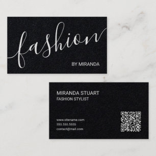 Professioneller Moderner Skript Mode-Stylist Visitenkarte