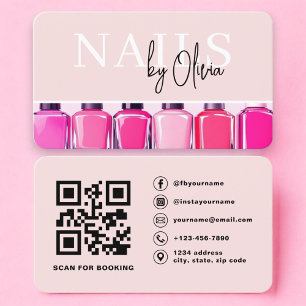 Professioneller Nageldesigner Foto-QR-Code Visitenkarte