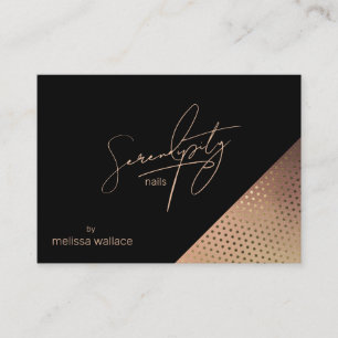 Professioneller Nageldesigner Rose Gold Trend QR Visitenkarte