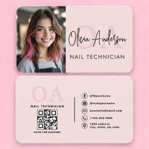 Professioneller Nagelspezialist Foto QR Code Visitenkarte