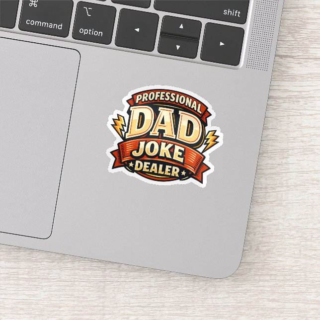 Professioneller Papa-Witz-Händler Lustiger Vaterta Aufkleber (Detail)