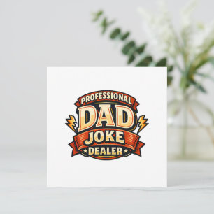 Professioneller Papa-Witz-Händler Lustiger Vaterta Einladung