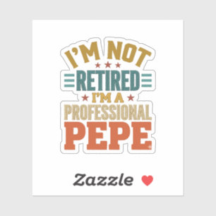 Professioneller Pepe-Ruhestand Vintage-Typografie- Aufkleber