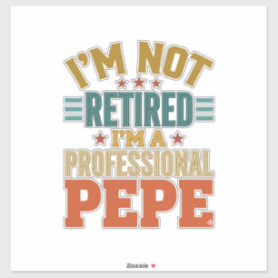 Professioneller Pepe-Ruhestand Vintage-Typografie- Aufkleber