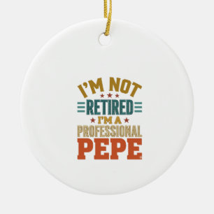 Professioneller Pepe Ruhestand Vintage-Typografie- Keramik Ornament
