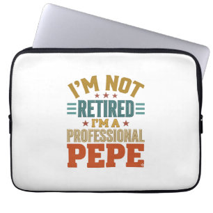 Professioneller Pepe Ruhestand Vintage-Typografie- Laptopschutzhülle