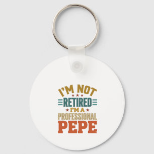 Professioneller Pepe-Ruhestand Vintage-Typografie- Schlüsselanhänger