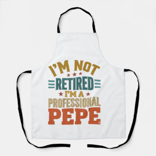 Professioneller Pepe Ruhestand Vintage-Typografie- Schürze