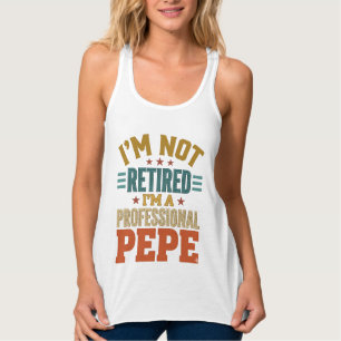 Professioneller Pepe Ruhestand Vintage-Typografie- Tank Top