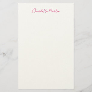 Professioneller Pink Weiß Manager Berater Chef Briefpapier