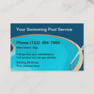 Professioneller Pool- und Spa-Service Visitenkarte