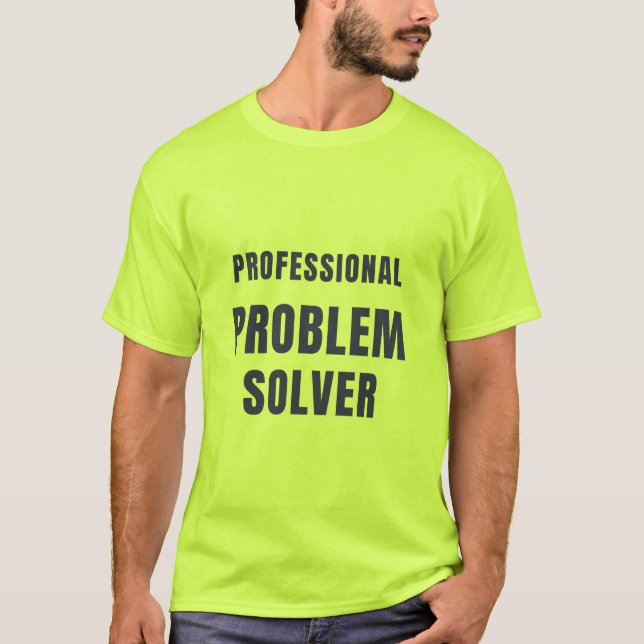 Professioneller Problemlöser Lehrer Typography Des T-Shirt (Vorderseite)