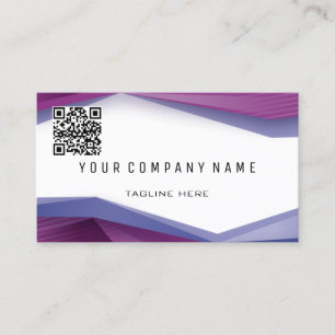 Professioneller QR-Code BOLD Pflaume Geometrische Visitenkarte