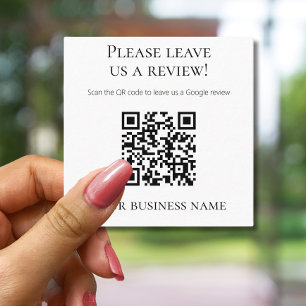 Professioneller QR-Code Google-Bewertung Quadratische Visitenkarte