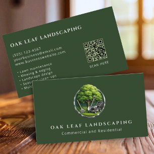 Professioneller Rasenpflege-Landschaftsservice-QR- Visitenkarte